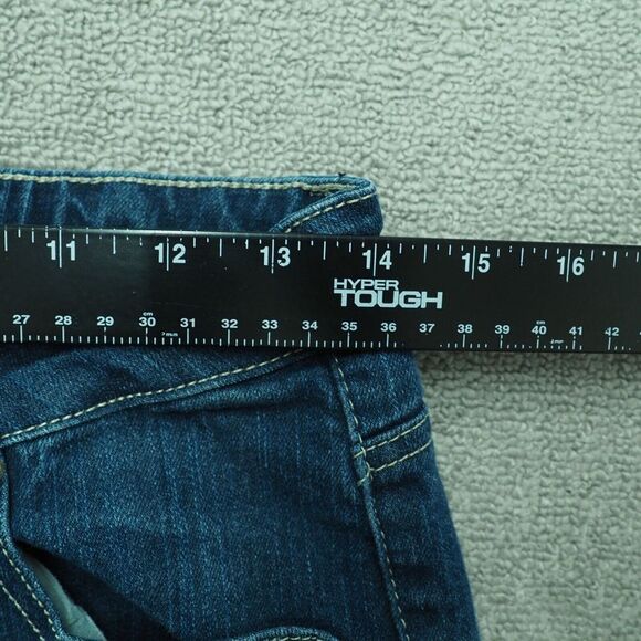 Arizona Straight Jeans Girls' Size 16 Blue Denim Regular Fit Mid Rise Cotton - Picture 5 of 8